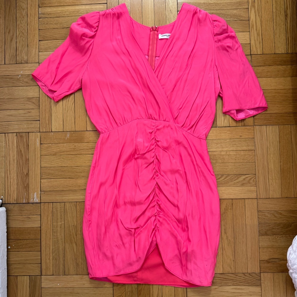Pink silk dress